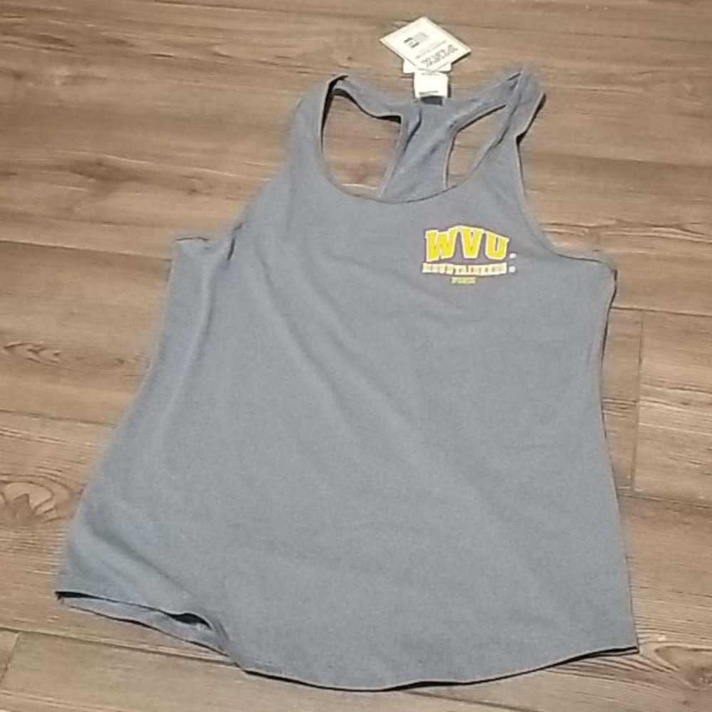 Pink wvu collegiate tank top